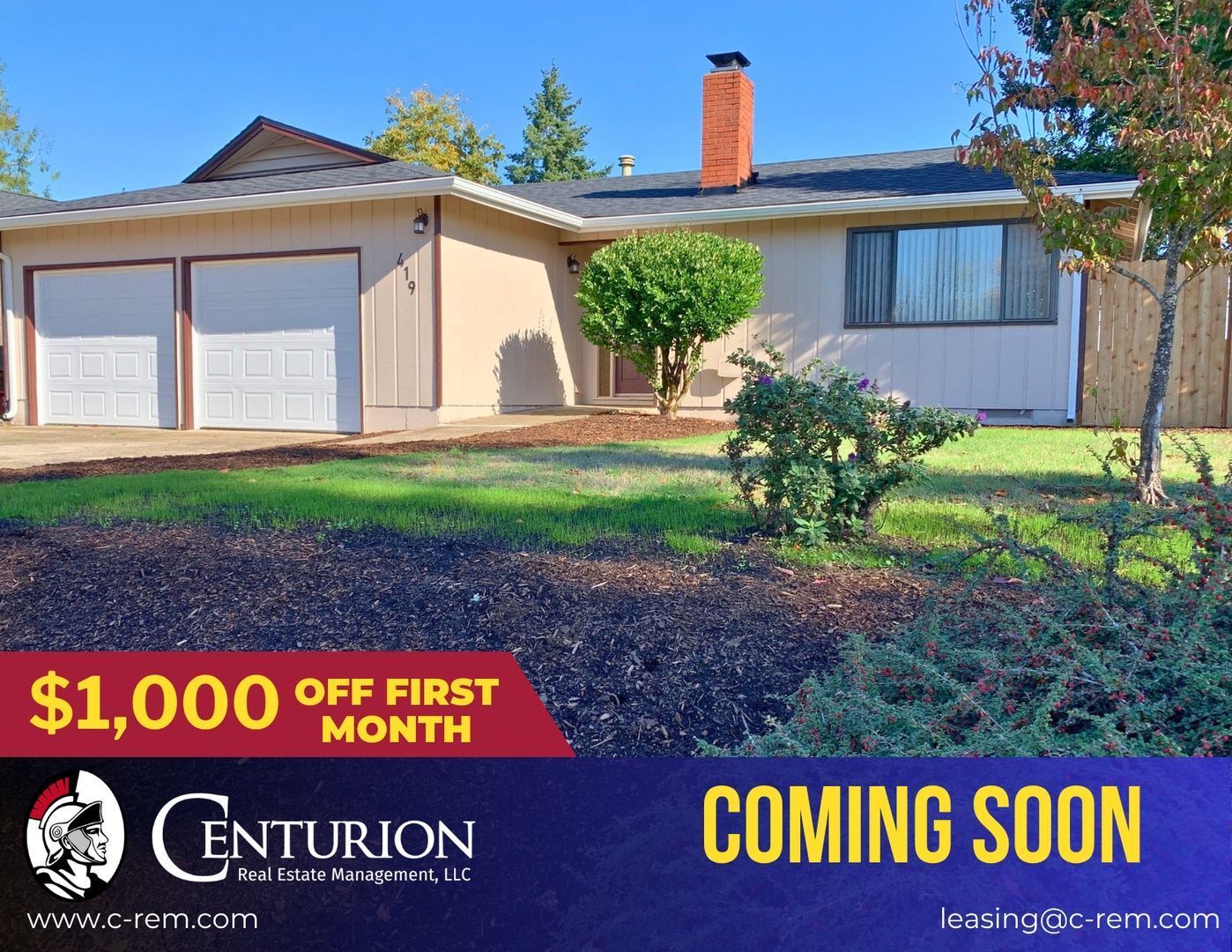 Corvallis 3 Bed 2 Bath Single Family Home, Fenced Yard, COMING SOON! property image