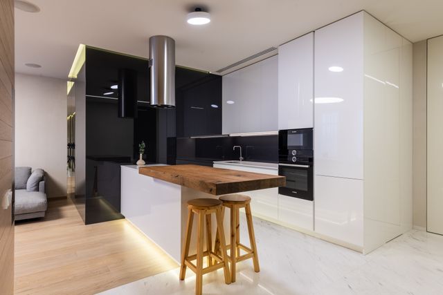bright modern apartment kitchen