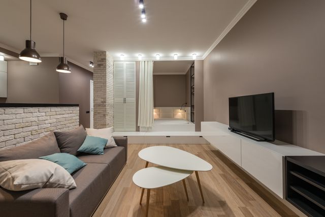 well lit modern apartment interior